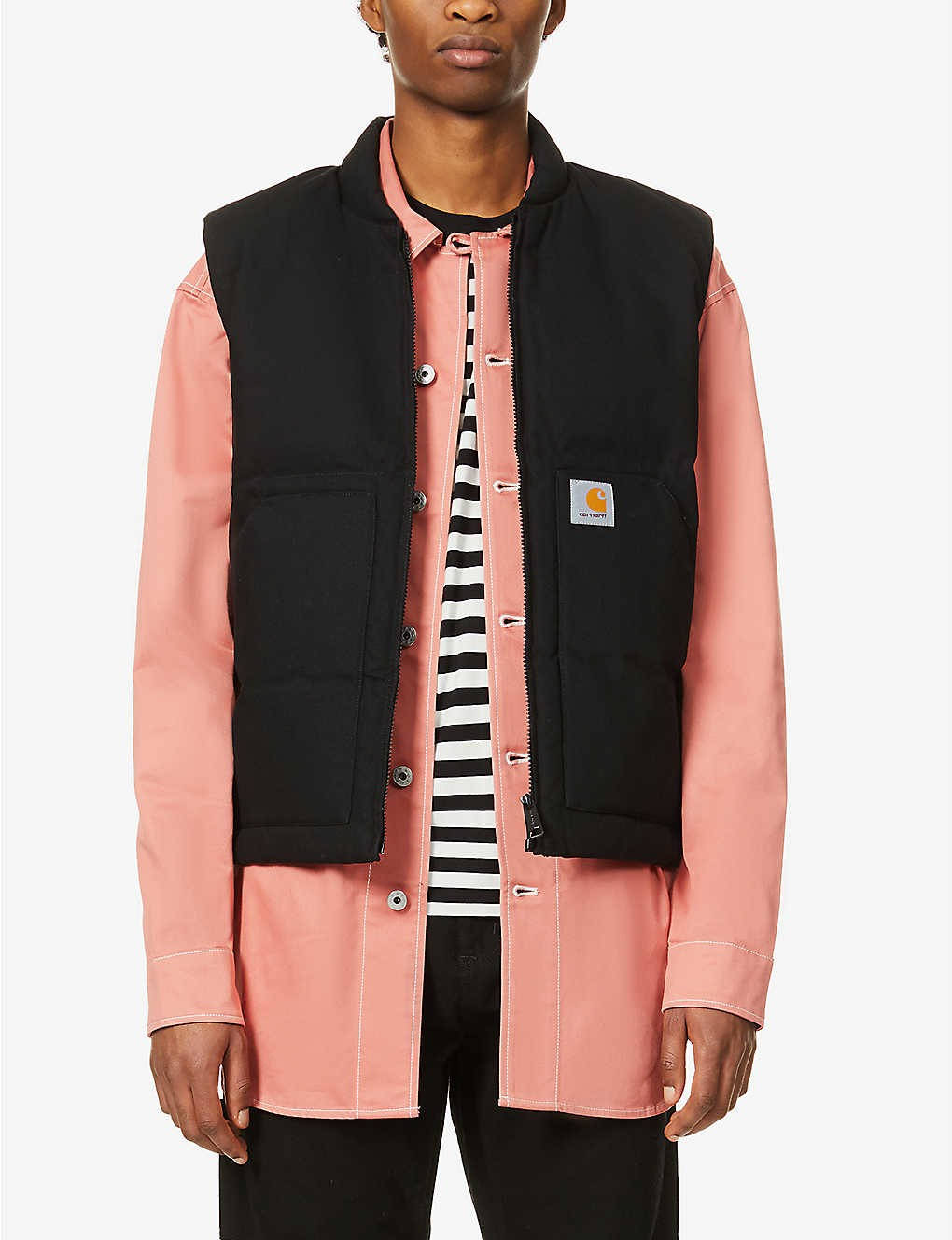 Carhartt WIP Brooke Organic Cotton-Canvas Vest Black Front
