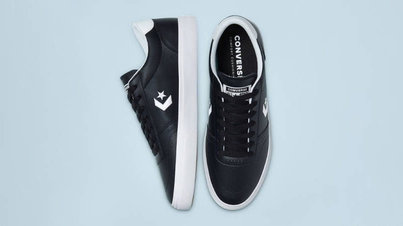 Converse Boulevard Faux Leather Low Black Middle