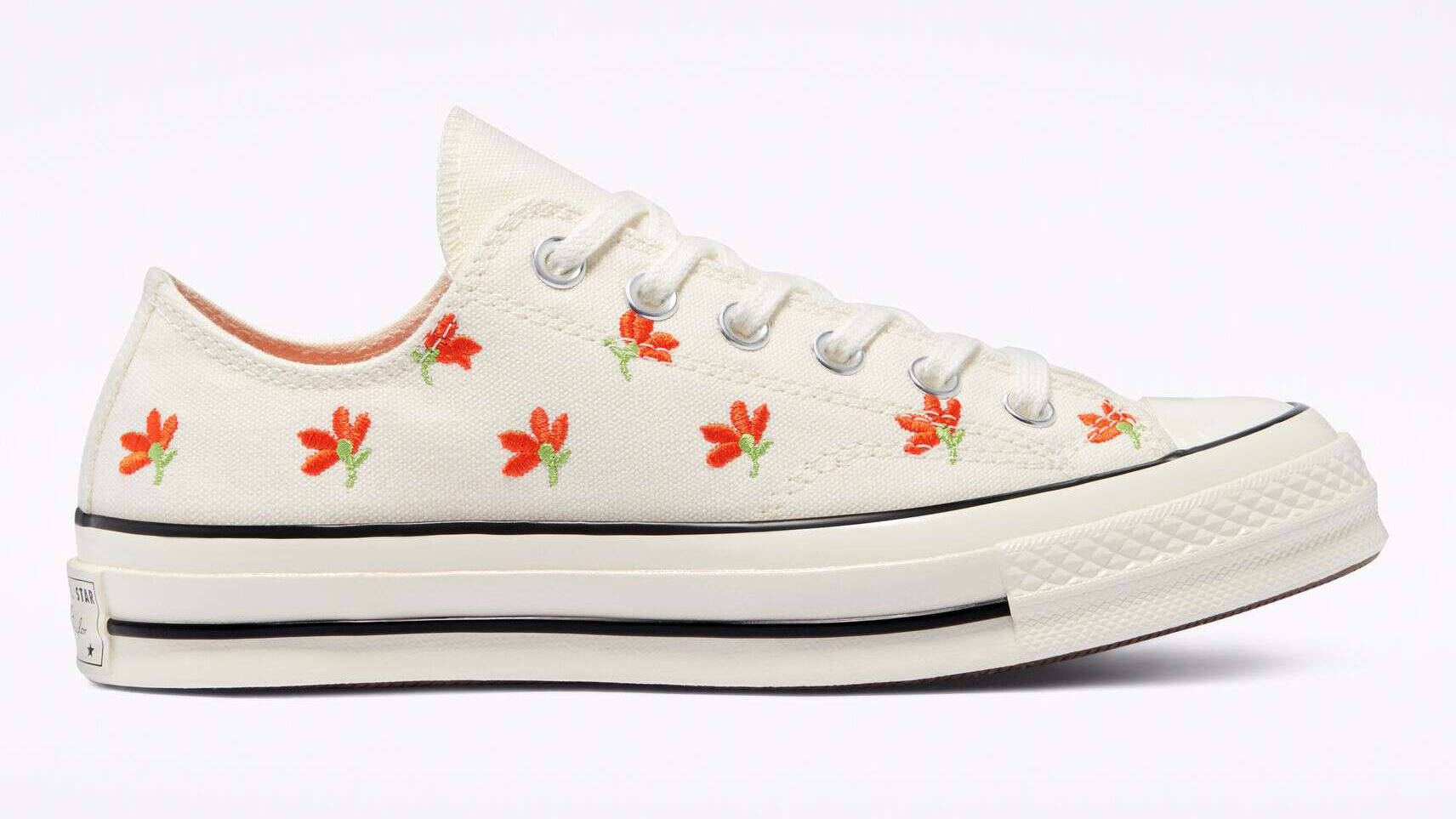 Converse Chuck 70 Floral Print Low Bright Poppy