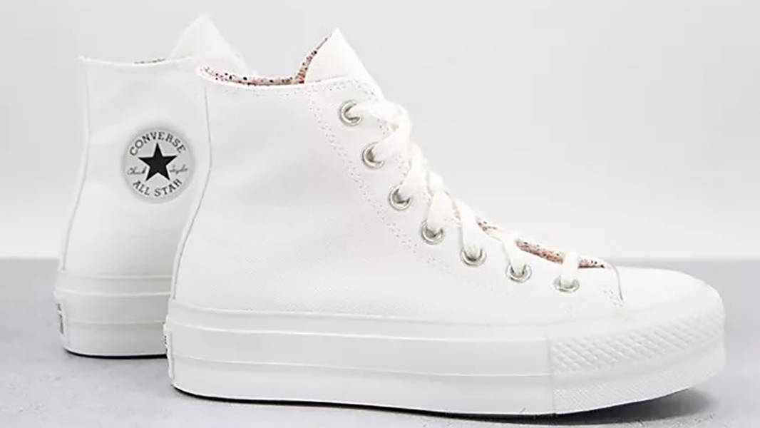 Converse Chuck Taylor Floral Detail Hi Vintage White