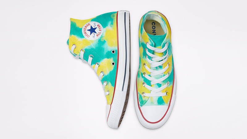 Converse Chuck Taylor Hi Tie Dye Green Yellow