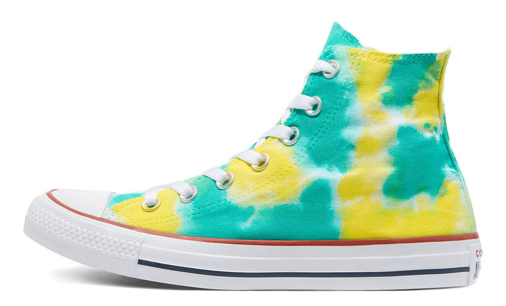 Converse Chuck Taylor Hi Tie Dye Green Yellow