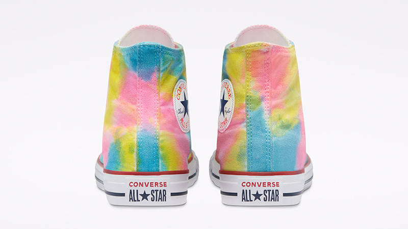 Converse Chuck Taylor Hi Tie Dye Pink Yellow Blue