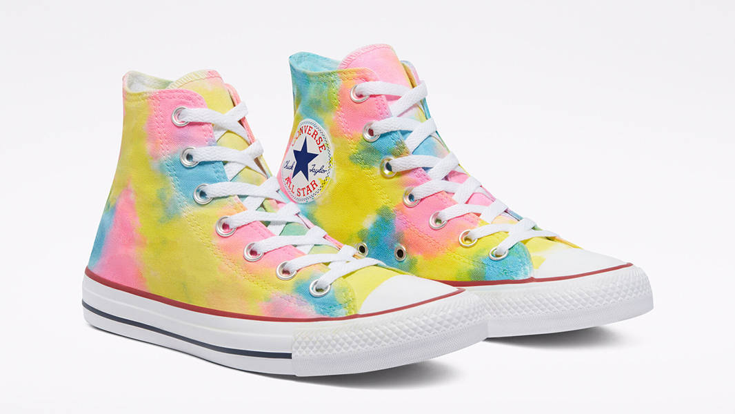 Converse Chuck Taylor Hi Tie Dye Pink Yellow Blue