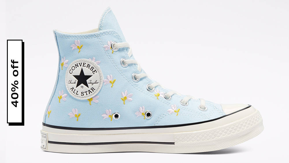 Converse Floral Print Chuck 70 High Top Chambray Blue