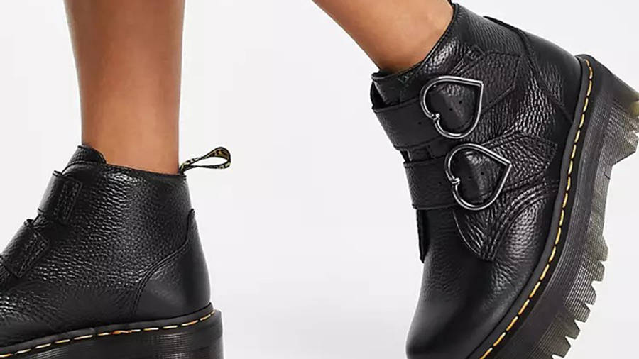 dr martens devon heart leather platform boots