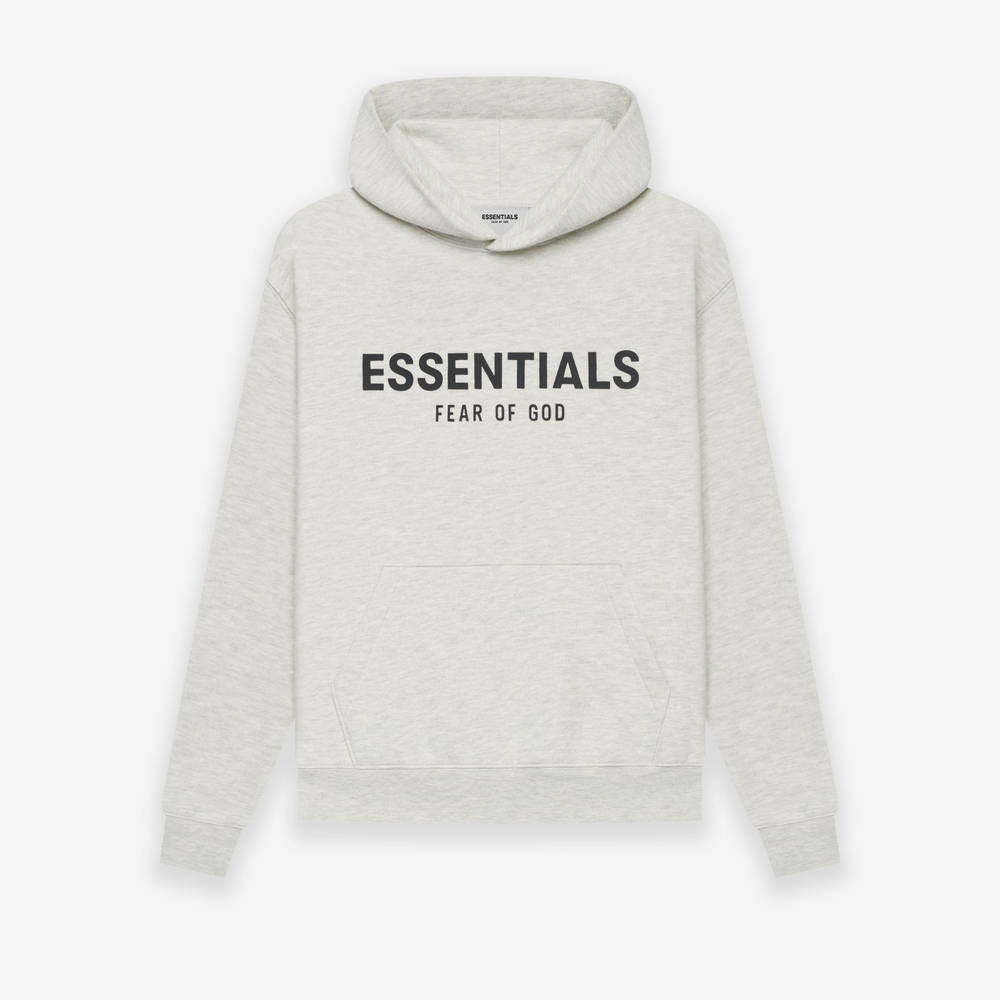 Fear of God Essentials Kids Pull-Over Hoodie Light Heather Oatmeal