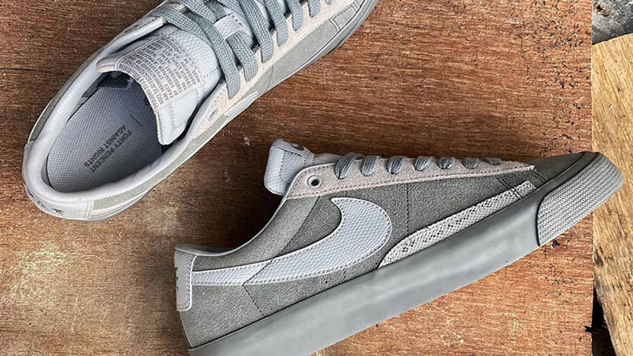 FORTY PERCENT AGAINST RIGHTS x Nike SB Blazer Low Grey | Raffles & Where To Buy | The Sole 