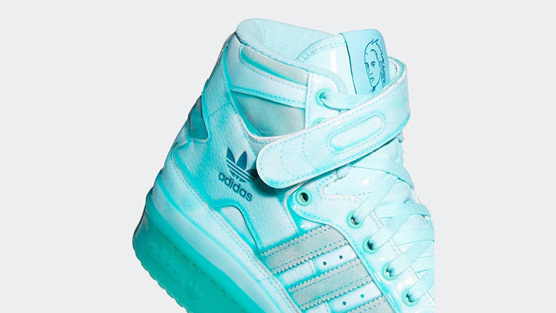 Jeremy Scott x adidas Forum Hi Aqua G54993 heel
