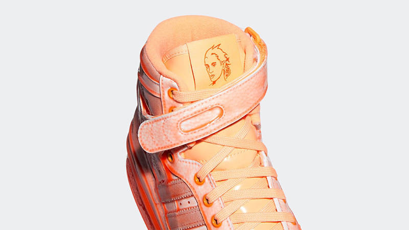 Jeremy Scott x adidas Forum Hi Orange Q46124 closeup
