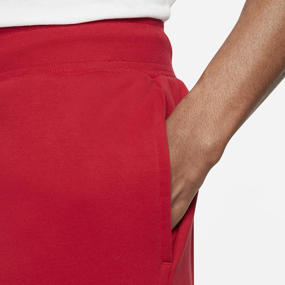 Jordan Essential Fleece Diamond Shorts - Gym Red | The Sole Supplier