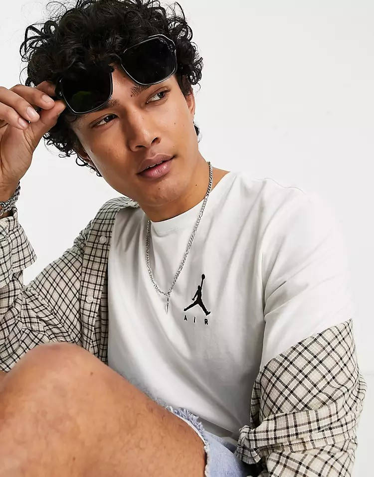 Jordan Jumpman Embroidered T-Shirt White Detail