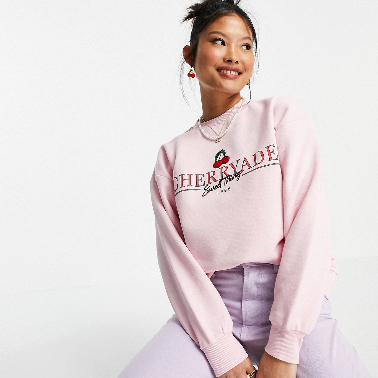 ASOS DESIGN Petite Crop Sweatshirt