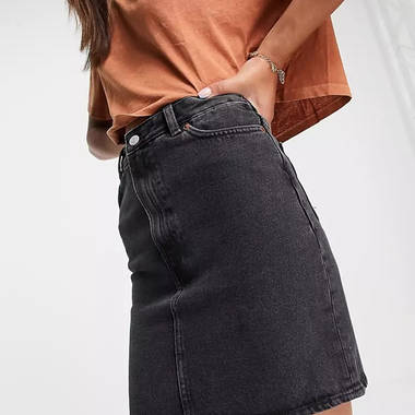 Monki Mimmie Organic Cotton Denim Mini Skirt