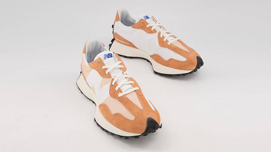 new balance 327 orange white