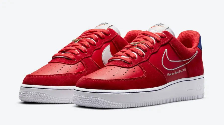 red nike air force 1's
