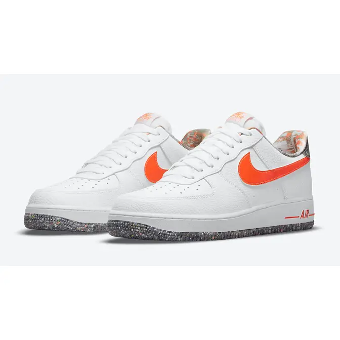 Nike air force shop white with orange