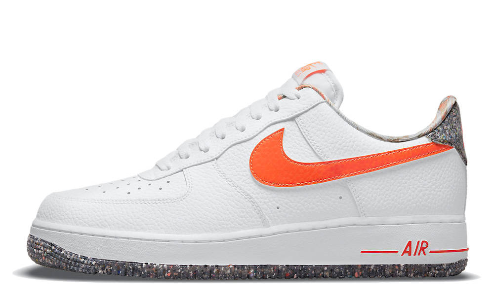 Orange and white sale air force 1s