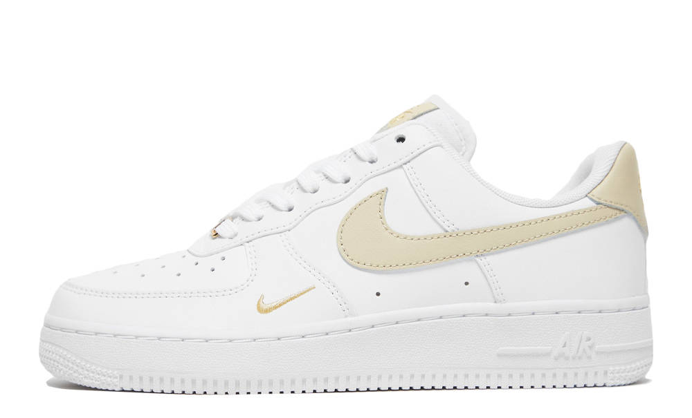 white air forces with gold check