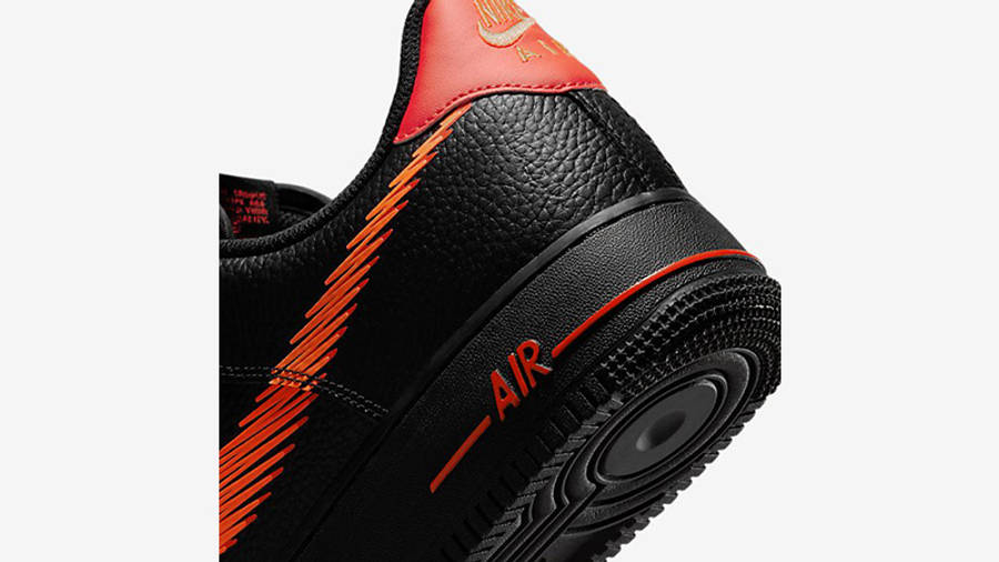 Nike Air Force 1 Low Black Orange back