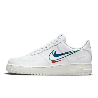 Nike Air Force 1 Low Multi Swoosh White Blue Where To Buy DM9096 101 The Sole Supplier