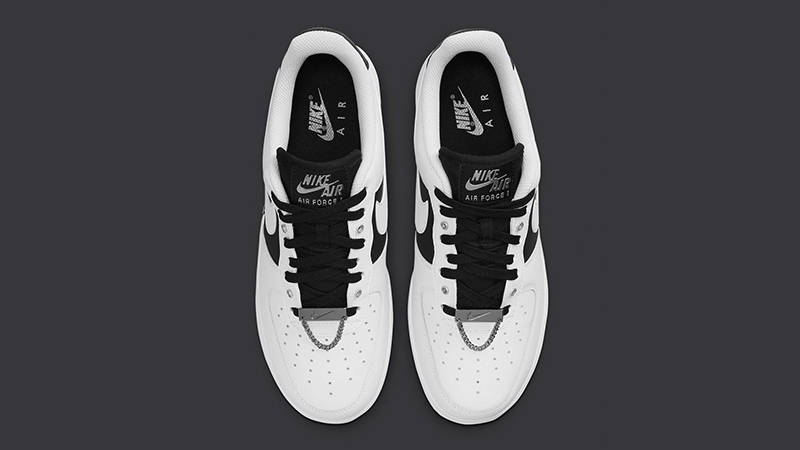 Nike Air Force 1 Low Snap Button Bling Black White DA8571-100 Top