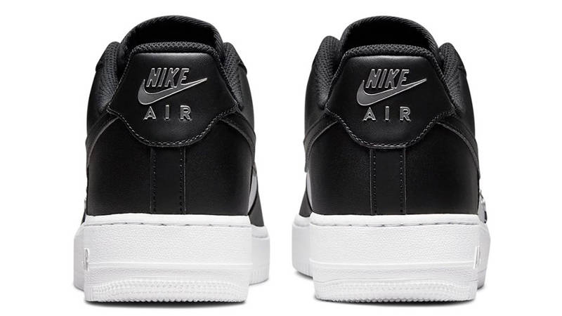 Nike Air Force 1 Low Snap Button Bling White Black DA8571-001 Back