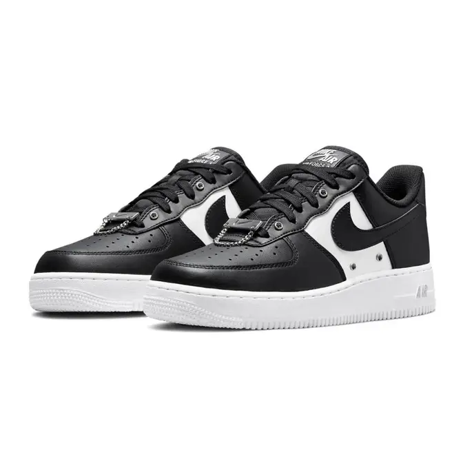Nike Air Force 1 Low Snap Button Bling White Black Where To Buy DA8571001 The Sole Supplier