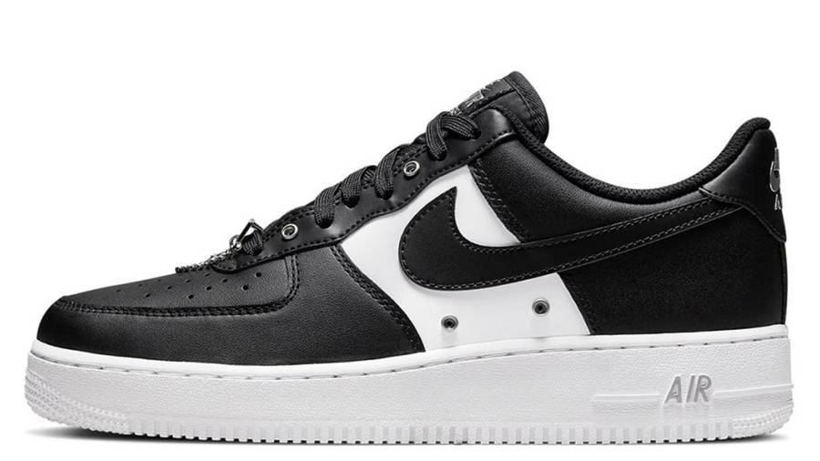 Nike Air Force 1 Low Snap Button Bling White Black | Where To Buy ...