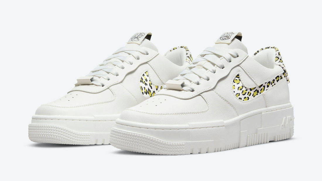 Nike Air Force 1 Pixel White Leopard Print