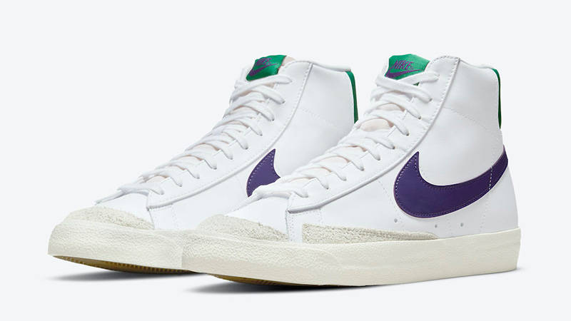 nike blazer mid 77 green tick