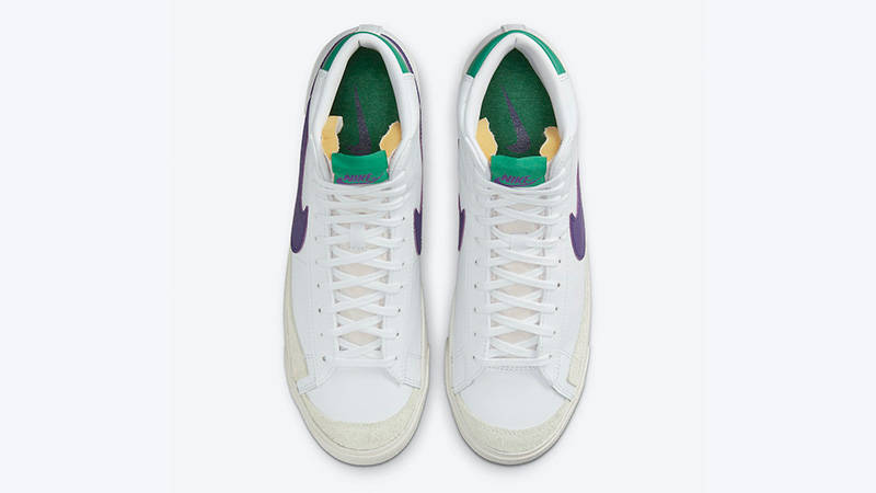 Nike Blazer Mid 77 White Purple Green DO1157-100 middle