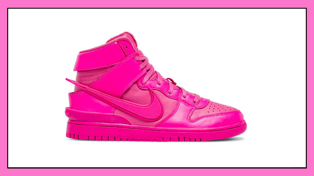 nike dunk ambush high pink with border