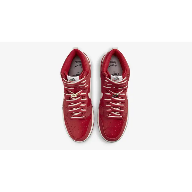 dunk high first use university red