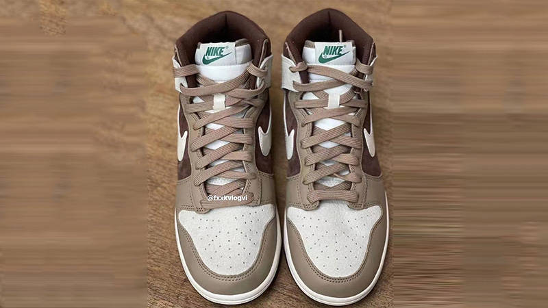 nike dunk high sail light chocolate