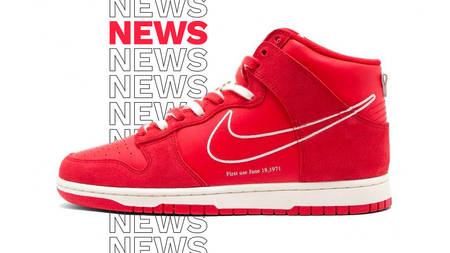 Take Your First Look at the Nike Dunk High "First Use/University Red"