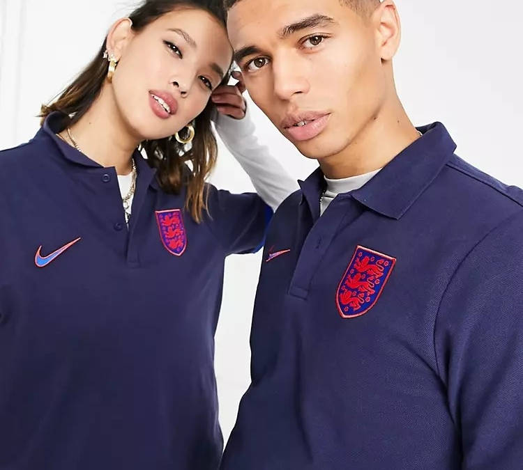 nike navy england polo shirt