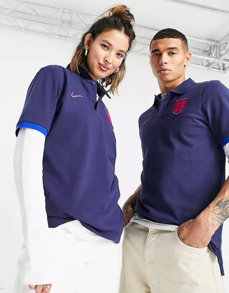 Nike Football Euro 2020 England Polo T-Shirt - Navy | The Sole Supplier