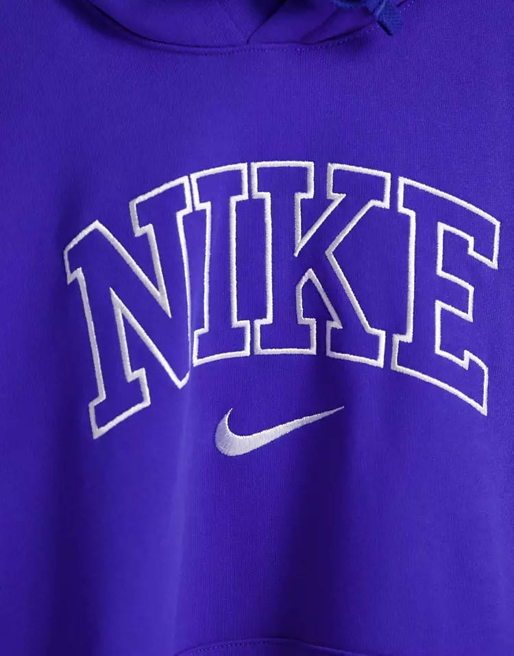 nike retro logo fleece hoodie