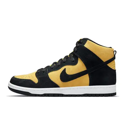 nike dunk high black yellow