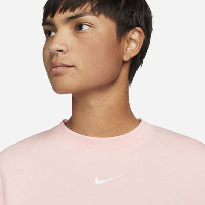 Nike Sportswear Collection Essentials Oversized Fleece Crew Sweatshirt DJ7665-610 Detail