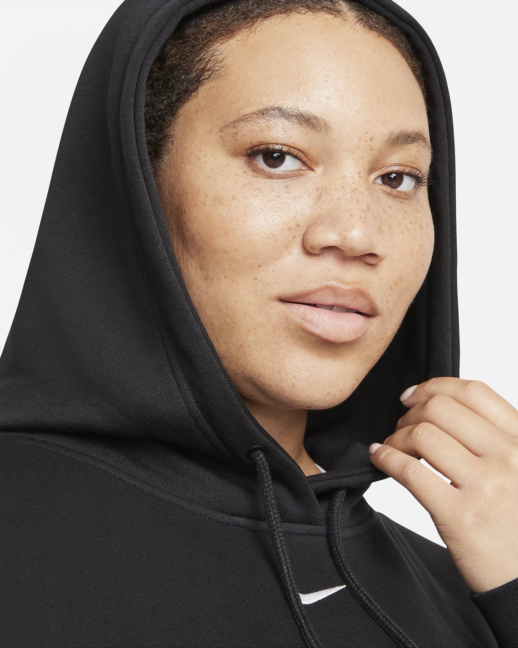 plus size black nike hoodie