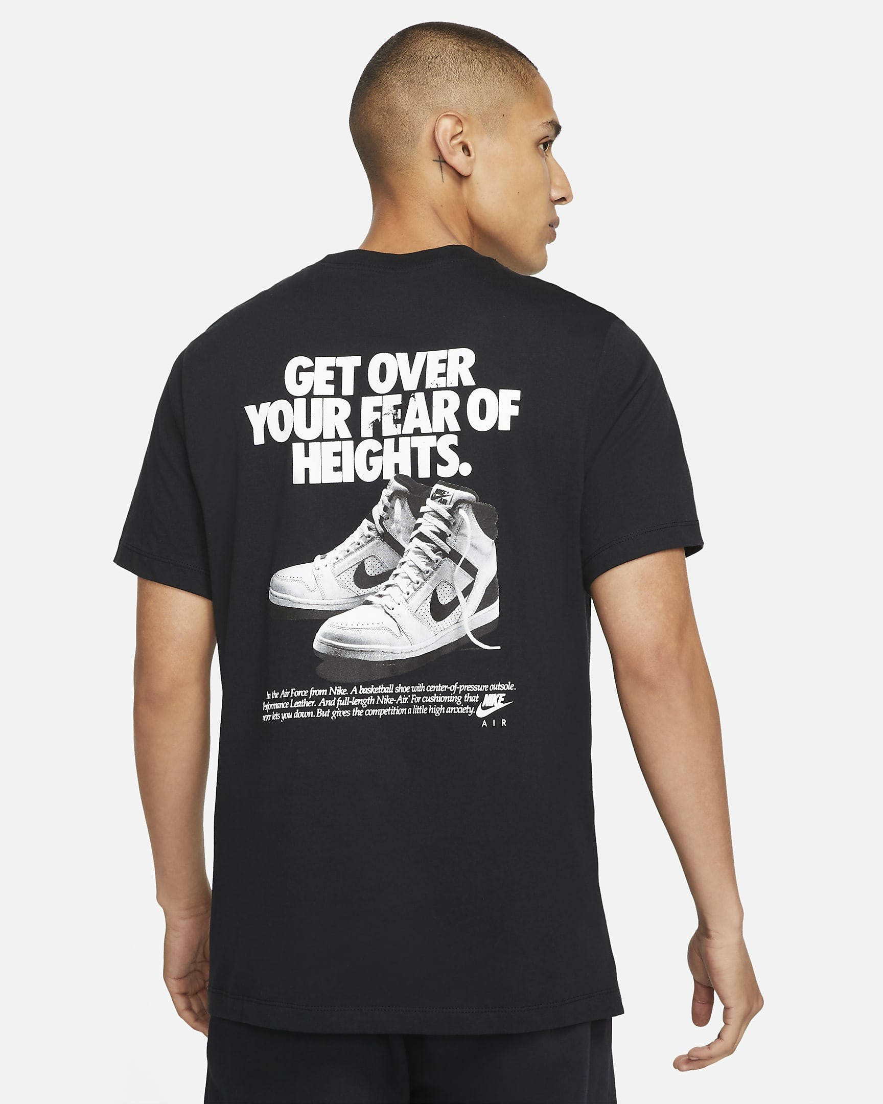 Nike Sportswear Get Over Your Fear T-Shirt - Black | The Sole Supplier