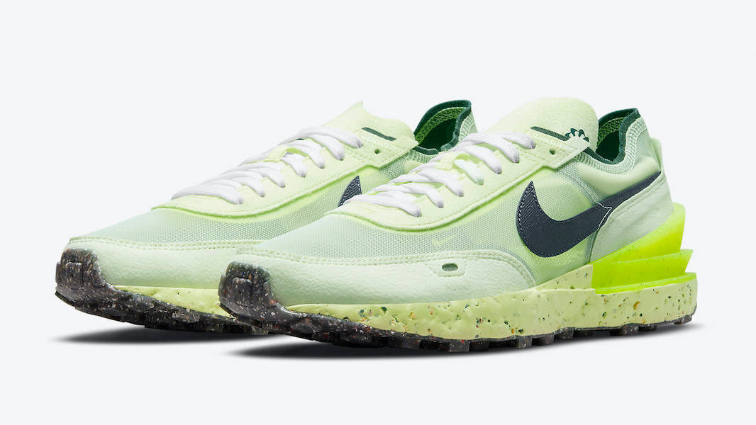 Nike Waffle One Crater Neon Green Front