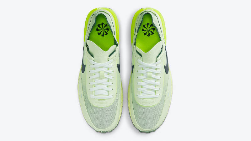nike waffle one neon green