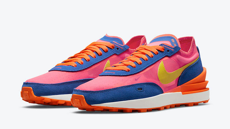 nike pink yellow blue