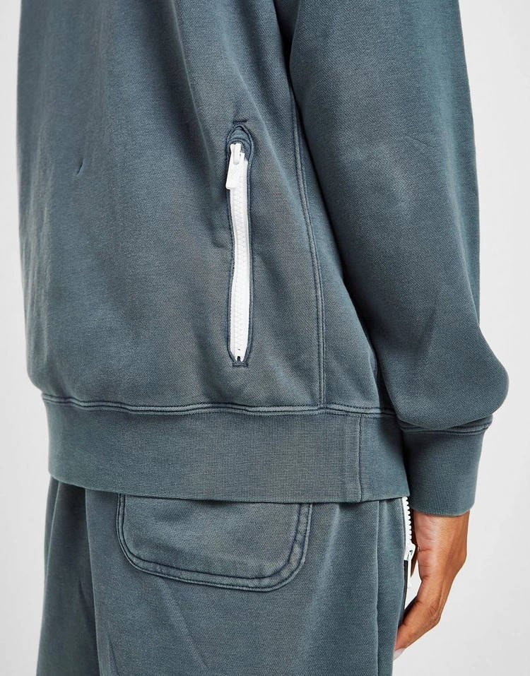 Nike Washed Crew Sweatshirt Blue Detail 2