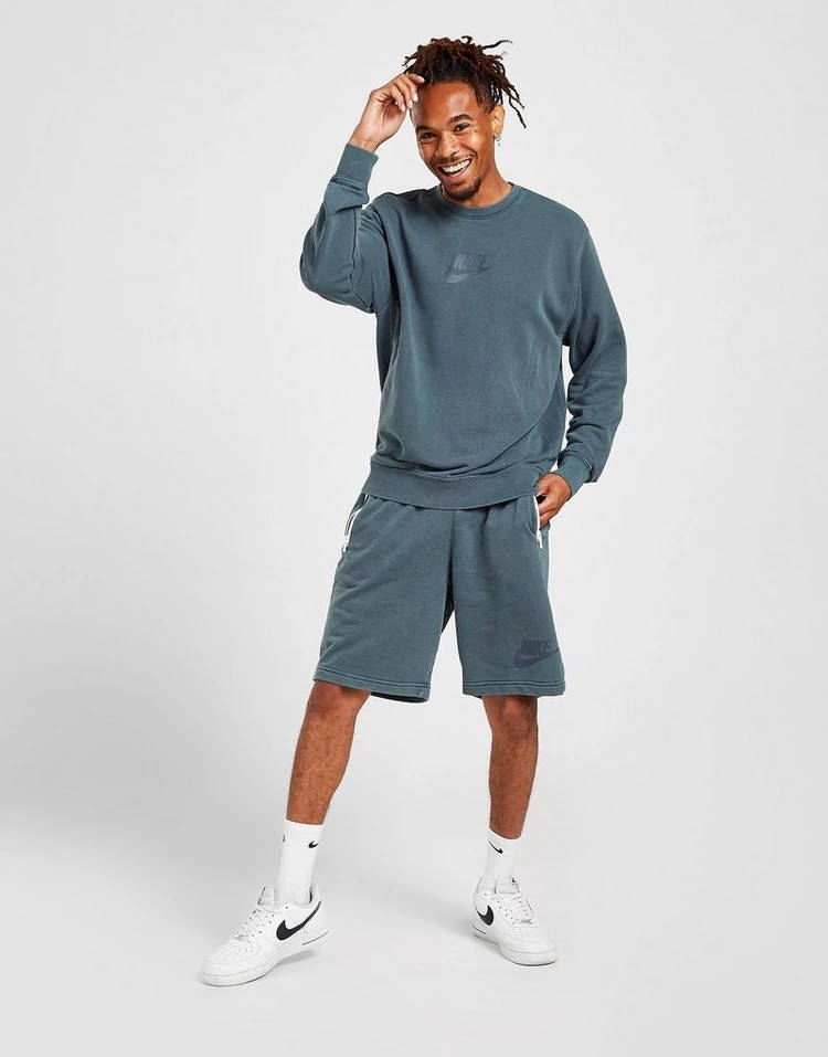Nike Washed Crew Sweatshirt Blue Full