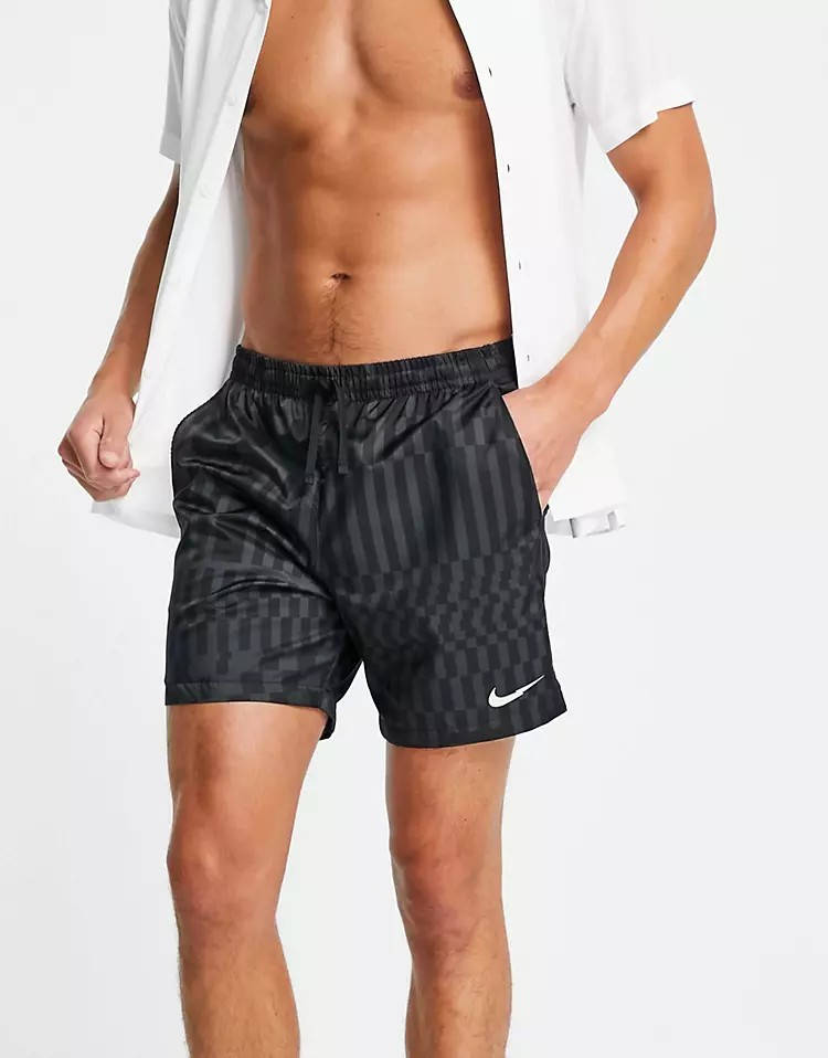 Nike Zig Zag Logo Printed Woven Shorts Black