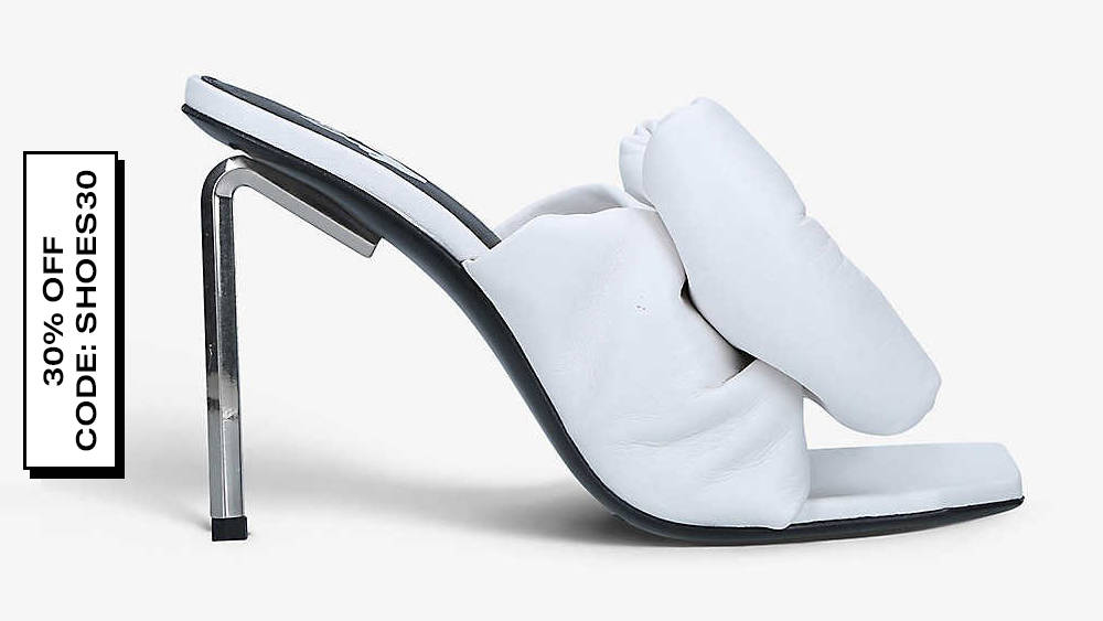 Off-White c-o Virgil Abloh Allen Bow Padded Shell Mules